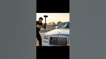 Rolls Royce crashed By Man 😱 #shorts #ytshorts #ai #animation #cars #viralvideo #viral #trending