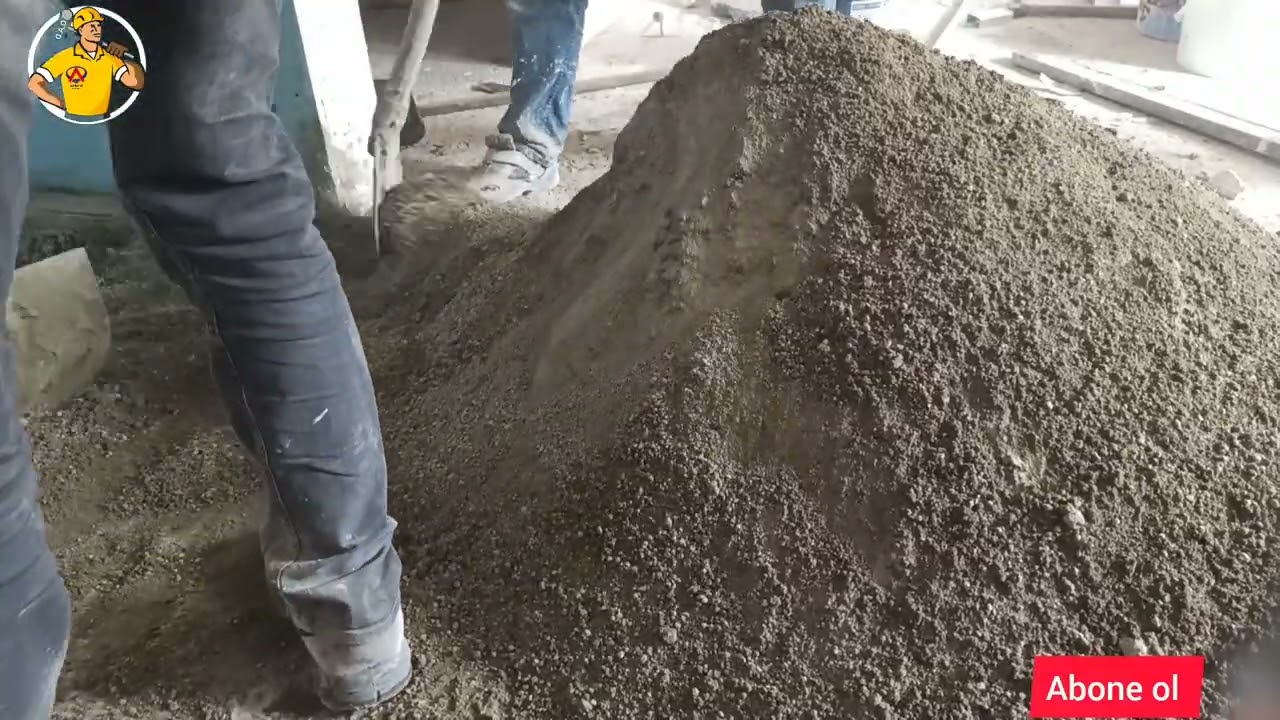 Şap için Harç nasıl Hazırlanır -Howe to prepare mortarfor screed
