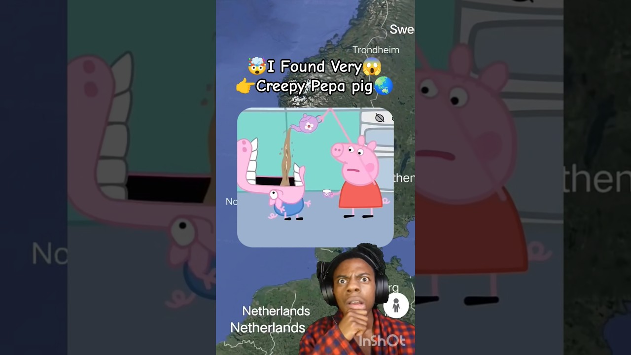 I Found Very Creepy Giant Pepa pig π on Google Map and Google Earth π #short #map #earth5g
