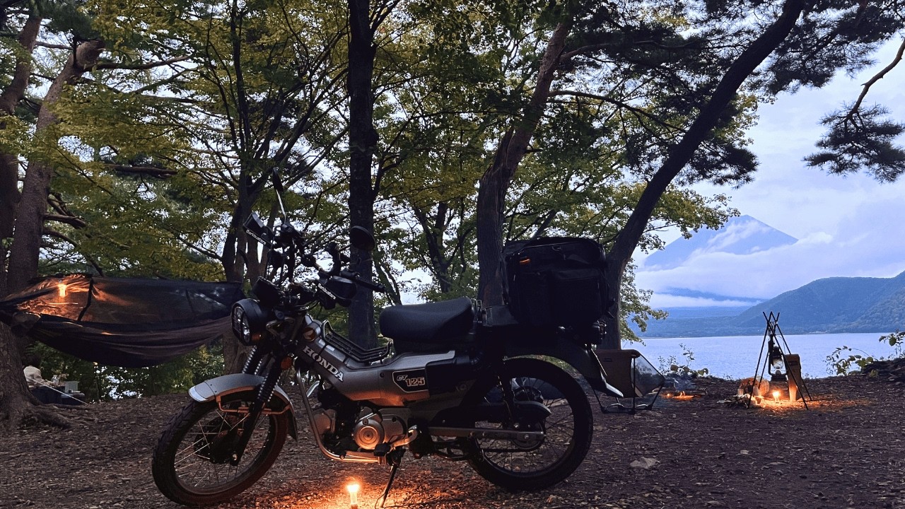 【ハンターカブソロキャンプ】総距離400キロ！ゆるキャン△聖地で直火を楽しむソロキャンプ｜浩庵キャンプ場｜ASMR