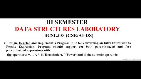 Data structures lab experiment-4 | BCSL305 | CSE & AI-DS