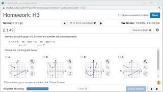How to Find the Correct Graph from Limits (M108 H3 #15)