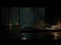 Gentle Rain Beside a Riverside Cabin 🌧 (No Ads) | Peaceful Dark Bedroom ASMR Ambience for Deep Sleep