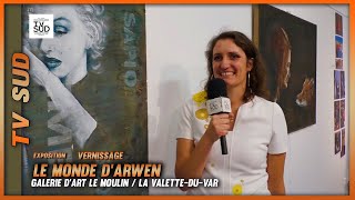 Tv Sud Vernissage Expo Le Monde Darwen À La Galerie Dart Du Moulin À La Valette-Du-Var.