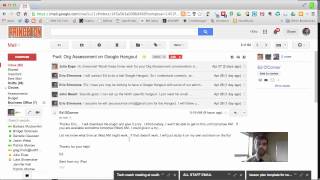 Setting up a video Hangout from Gmail
