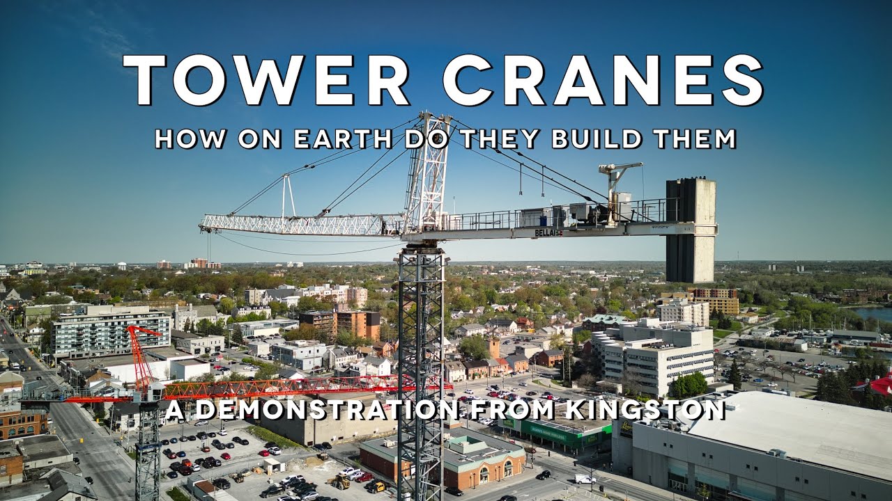 Башенные краны — как же они их строят? 4K
