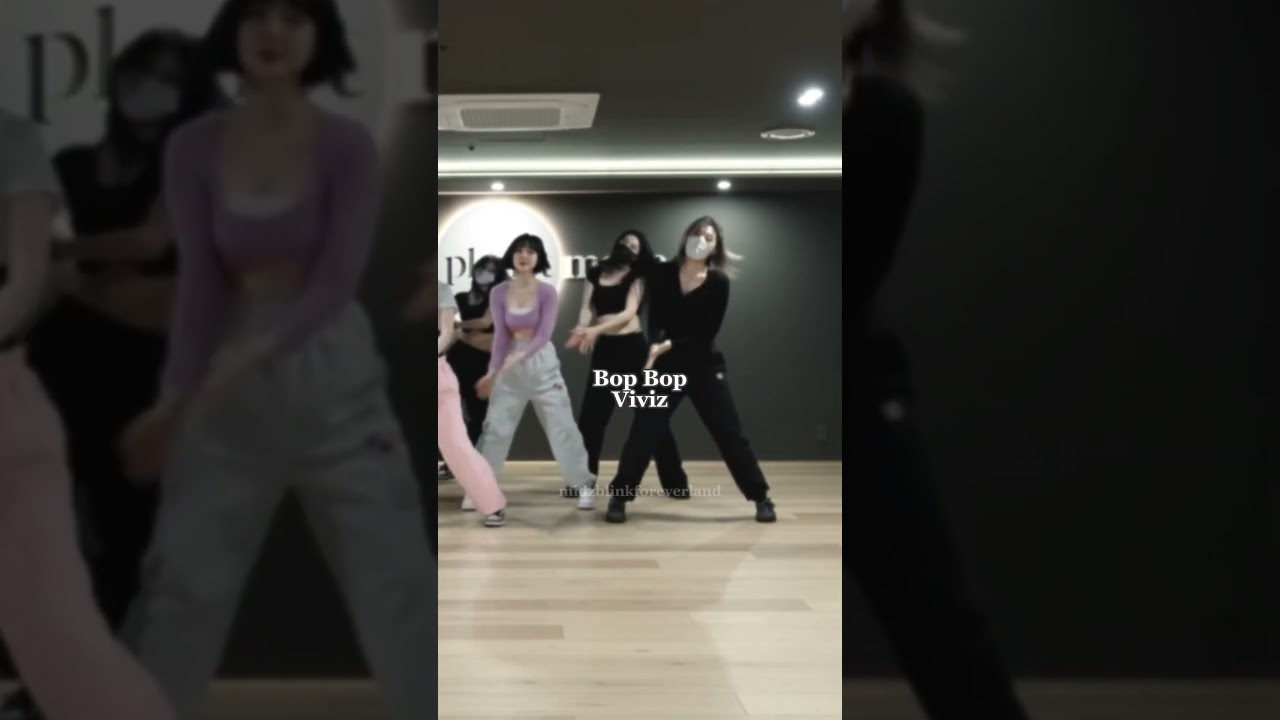Girl group songs with backup dancers on the dance practice 
