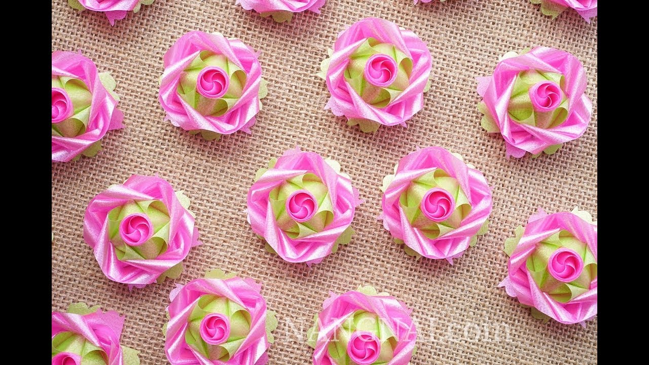 วิธีพับเหรียญโปรยทาน บัวฉัตรชมพู