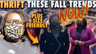 PLUS SIZE THRIFTING! COME THRIFT WITH ME FOR FALL 2021 MUST HAVE FASHION TRENDS