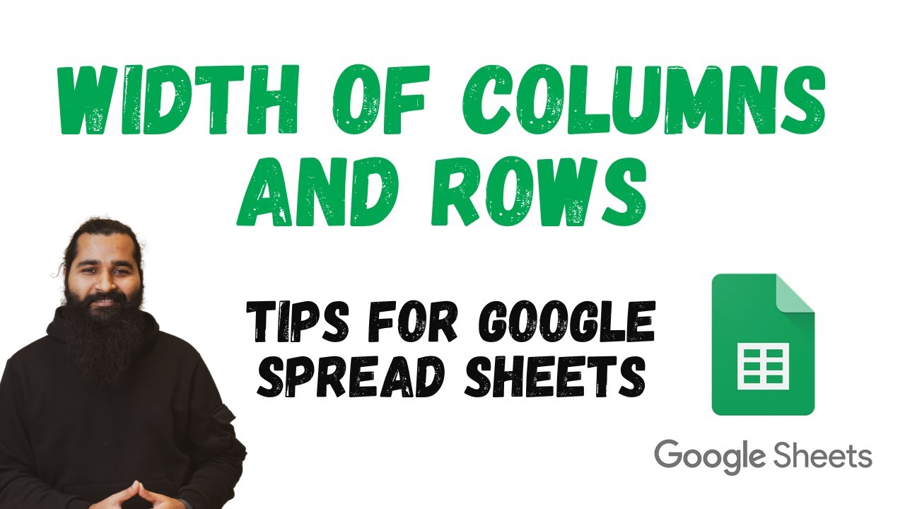 Setting Width of Columns and Rows in Google Sheets | Easy Tutorial ...