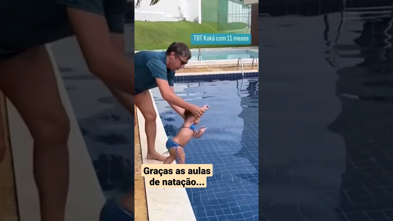 Ela se livrou de um afogamento, graças aa aulas de natação… #nataçãoinfantil #piscinas #shorts