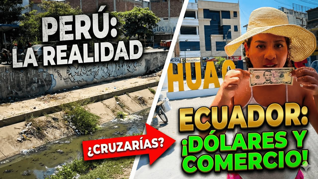 ¡CRUCÉ A ECUADOR POR AQUÍ! 😱 La cruda REALIDAD de la Frontera (Aguas Verdes vs. Huaquillas)