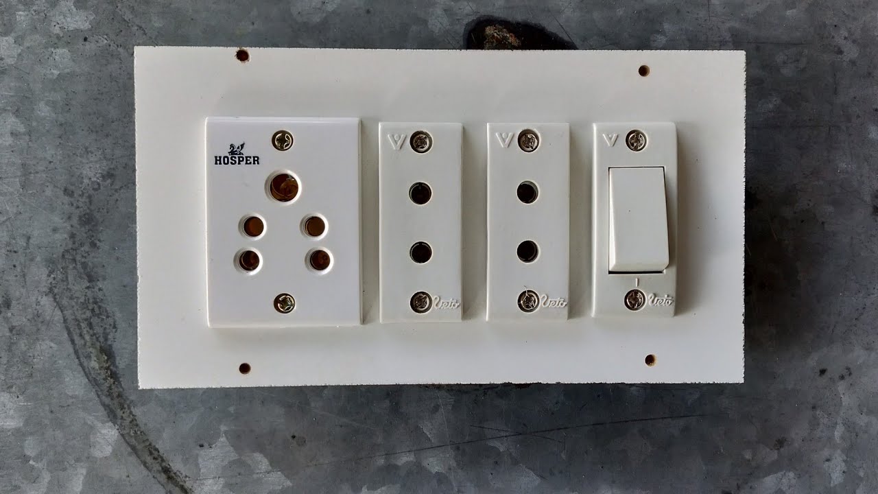 1 Switch 2 2pin Soket 1 5pin Soket Connection||Bijli Board Connection||Board Wiring (2021)||