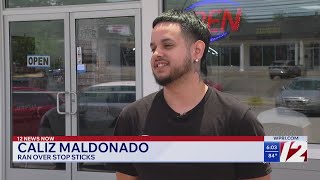 Man’s car damaged by stop sticks deployed during chase