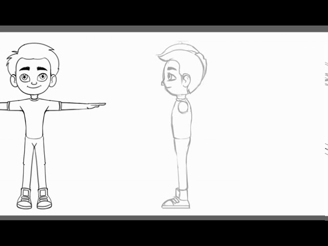 character design (2D) turn around (T pose) 