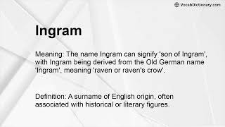 Ingram Meaning