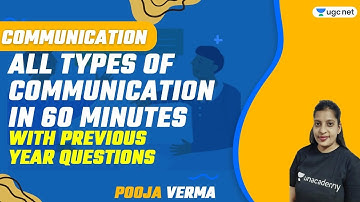 NTA UGC NET 2021 | Communication by Pooja Verma | All Types of Communication PYQs