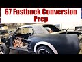 67 Mustang Coupe to  Fastback Conversion Prep