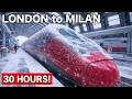 🇬🇧🇮🇹2 DAYS London to Italy by Train in Winter | Bernina Express (London→Milan)