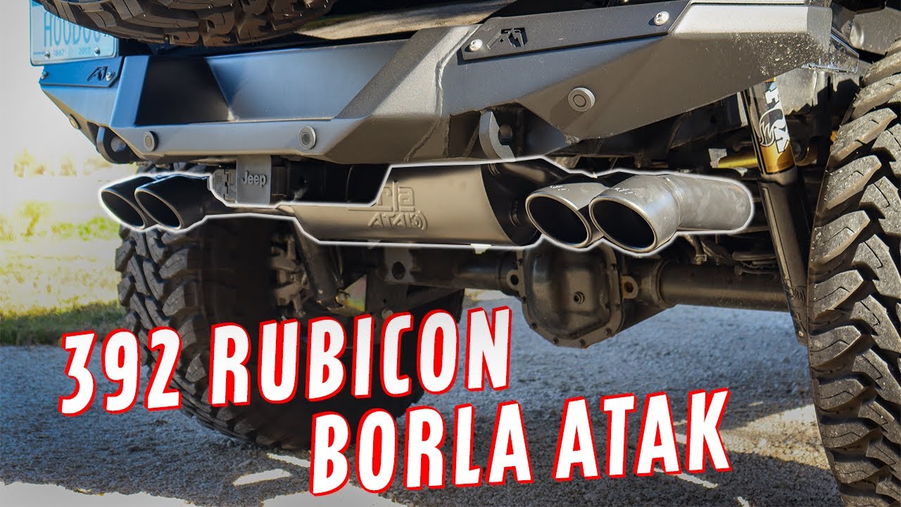 The FIRST Borla Atak Exhaust on a 392 RUBICON! - YouTube