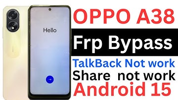 oppo a38 frp bypass / oppo a38 5g frp Bypass Talkback Not work  / oppo a38 5g frp bypass