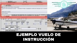 VUELO DE INSTRUCCIÓN EN CESSNA 172 - EJEMPLO DE CÓMO LLENAR UN PLAN DE VUELO