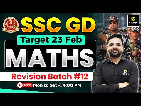 SSC GD Revision Class 2026 | SSC GD Maths #12 | Maths Practice Set | Ashutosh Sir