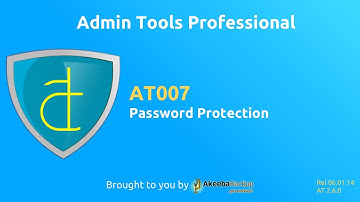 AT007 Admin Tools Professional - Password Protection