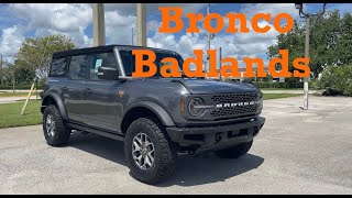 2021 Bronco Badlands  Carbonized Gray 4 Door Soft Top Interior and Exterior Walkaround