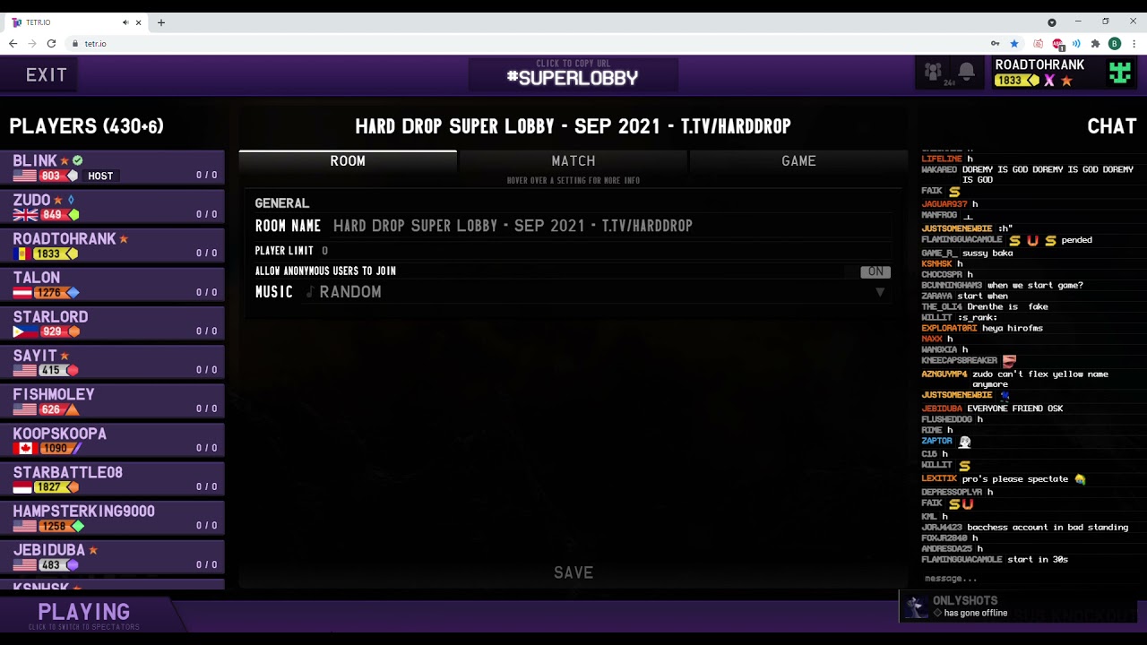 3 seconds of me in the harddrop superlobby part 1