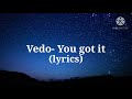 Vedo - You Got It (Lyrics)