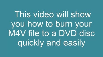 How to Convert M4V to DVD
