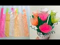 Making Tulips Flowers From Plastic Carry Bags l Cara Membuat Bunga Tulip dari Plastik l DIY craft