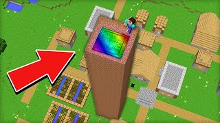 Minecraft NOOB vs PRO NOOB FOUND HIGHEST RAINBOW BUNKER IN THE VILLAGE Challenge 100% trolling