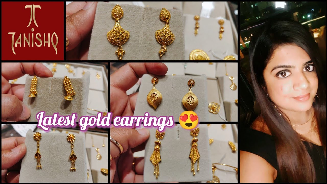 Tanishq Gold Earring - TANISHQ Gold Ear Ring Price Starting From Rs 5,000/Unit.  Find Verified Sellers in Thiruvananthapuram - JdMart