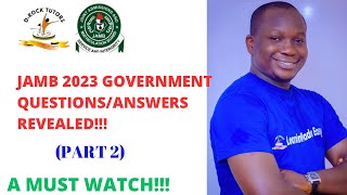 POSSIBLE GOVERNMENT QUESTIONS IN JAMB & POST UTME 2023 (PART 2) screenshot 4