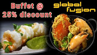 Global fusion Mumbai | Premium Buffet at 25% discount | Sushi, Crab, Prawns & much more ...