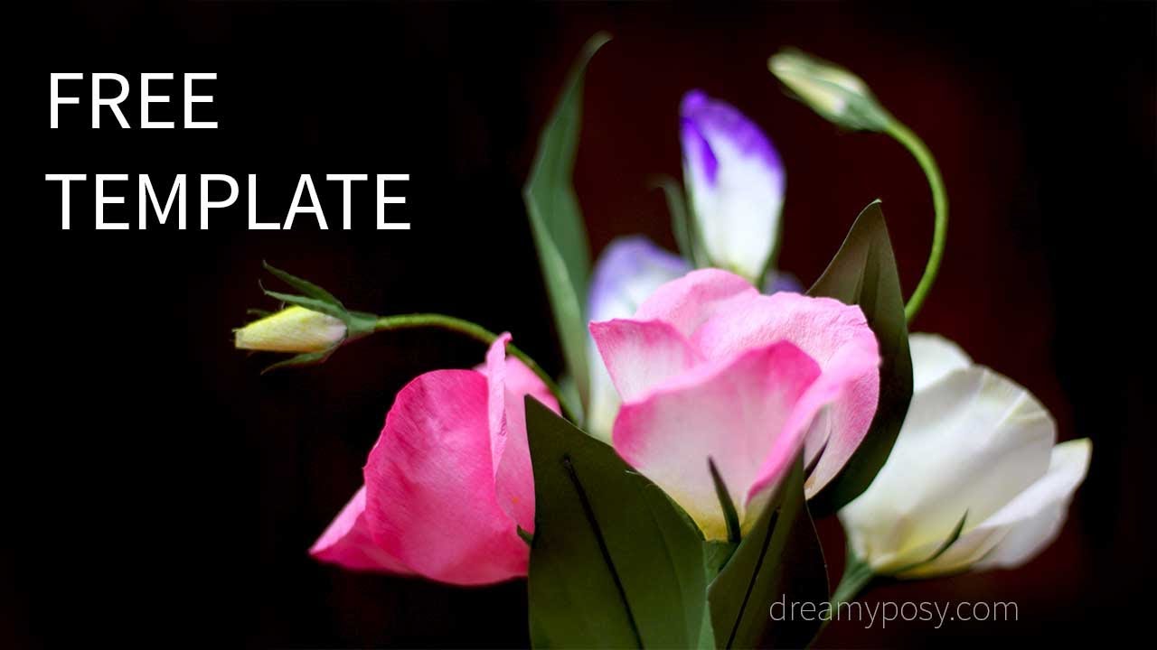 [FREE template] How to make paper Lisianthus flower