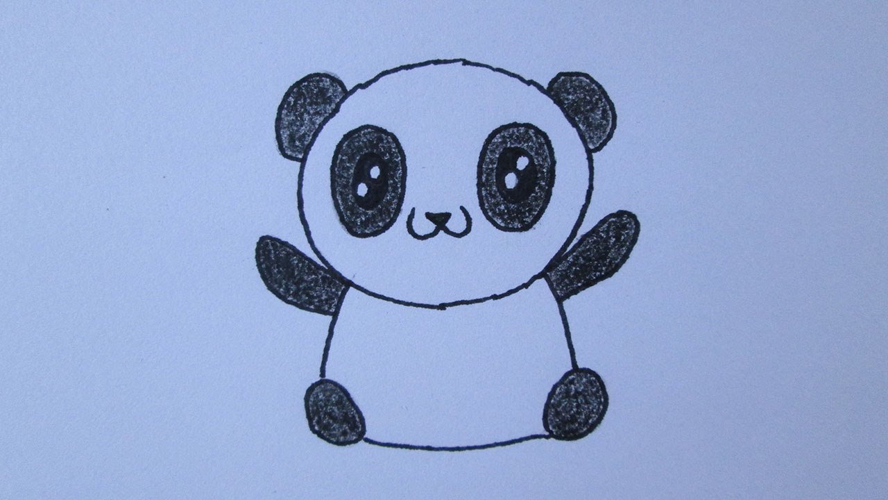 COMO Desenhar um PANDA fofo - fácil fácil 