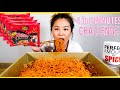4 NUCLEAR FIRE NOODLES in 8 MINUTES CHALLENGE!! (giveaway)
