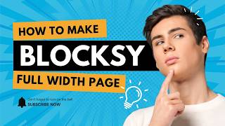 How to Make Full Width Page in Blocksy Theme (Fix Container Issue)
