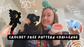 Only Using Free Instagram Patterns Crochet Challenge! #crochet #amigurumicrochet #blowup #fypシ