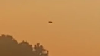 Black UFO Cruising The Morning Sky Over Las Vegas. June 26, 2023