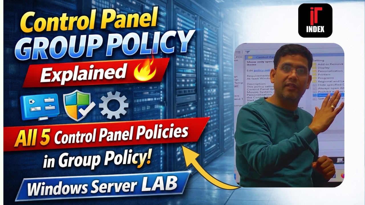 Day 22 | Control Panel GPO Explained 🔥 | All 5 Control Panel Policies ...