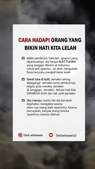 Cara menghadapi orang yang bikin hati kita lelah #memilihpasangan