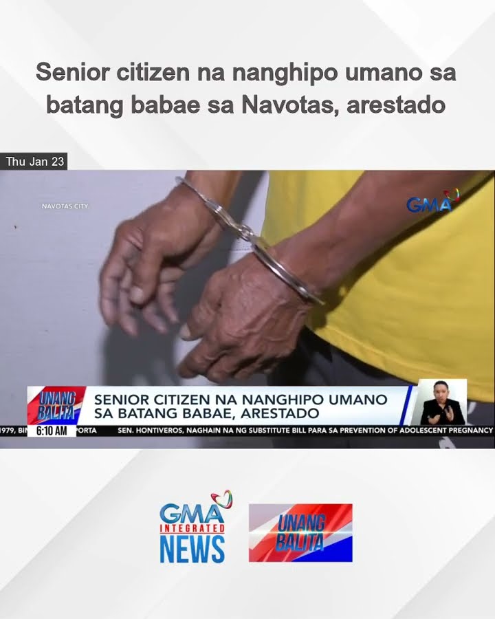 Senior citizen na nanghipo umano sa batang babae sa Navotas, arestado | Unang Balita
