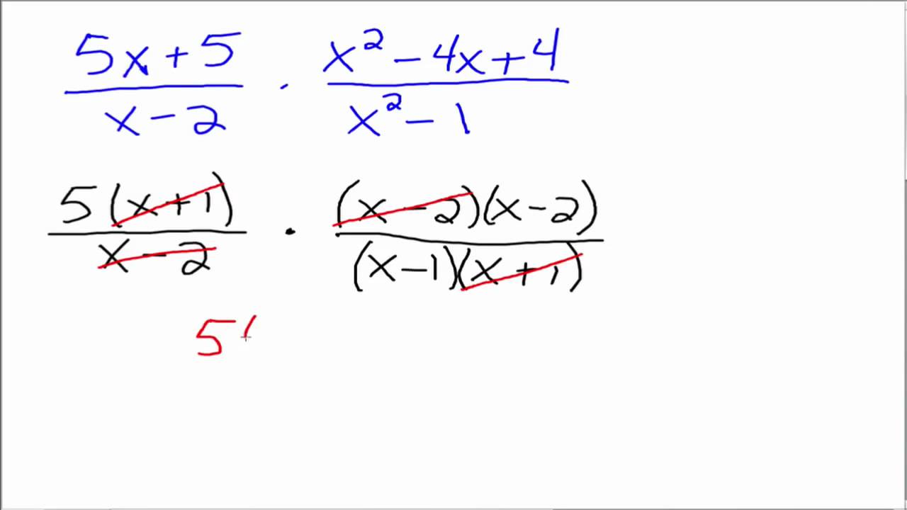 Multiply and Divide Rational Expressions - YouTube