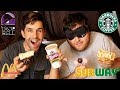 FASTFOOD DESSERT + BLINDFOLD CHALLENGE! (GUESS!)