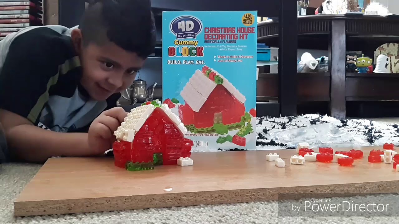 4D Gummy Block Christmas House - YouTube