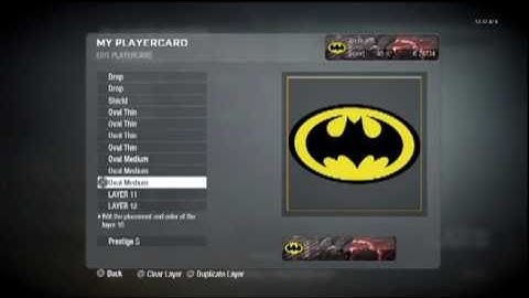 Black Ops Emblem Editor Tutorial - Batman Logo